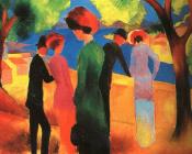 奥古斯特 马克 : Woman in a Green Jacket